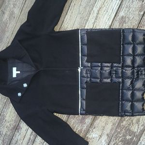 Escada Sport Wool Down Zip-off coat jacket Black Sz 34